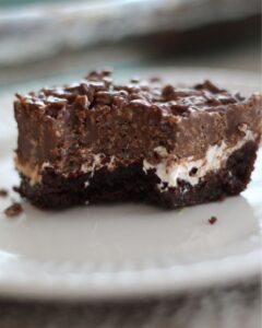 dairy free brownie goodie bar on plate