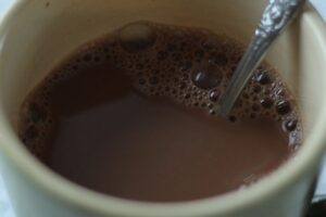 dairy free hot chocolate in a mug
