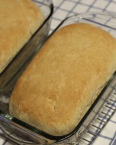 oatmeal bread loaves on cooling rack