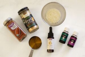 ingredients for homemade muscle rub
