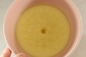 chilled whipped body butter ingredients showing indent