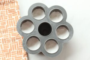 toilet cleaning bombs pressed into silicone mold