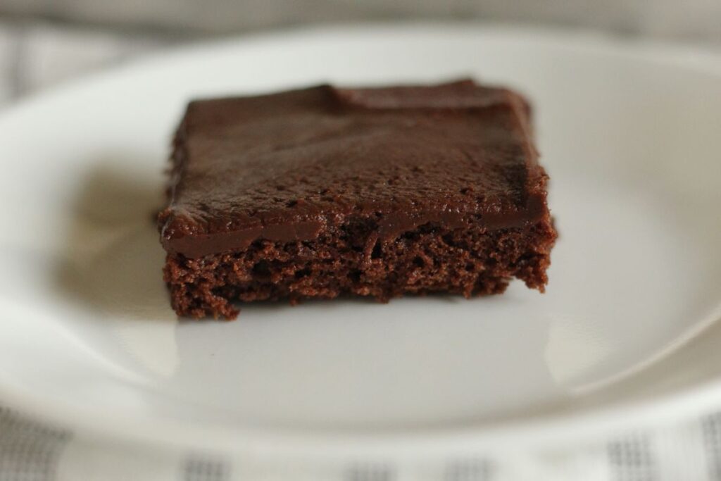gluten-free brownie on white plate