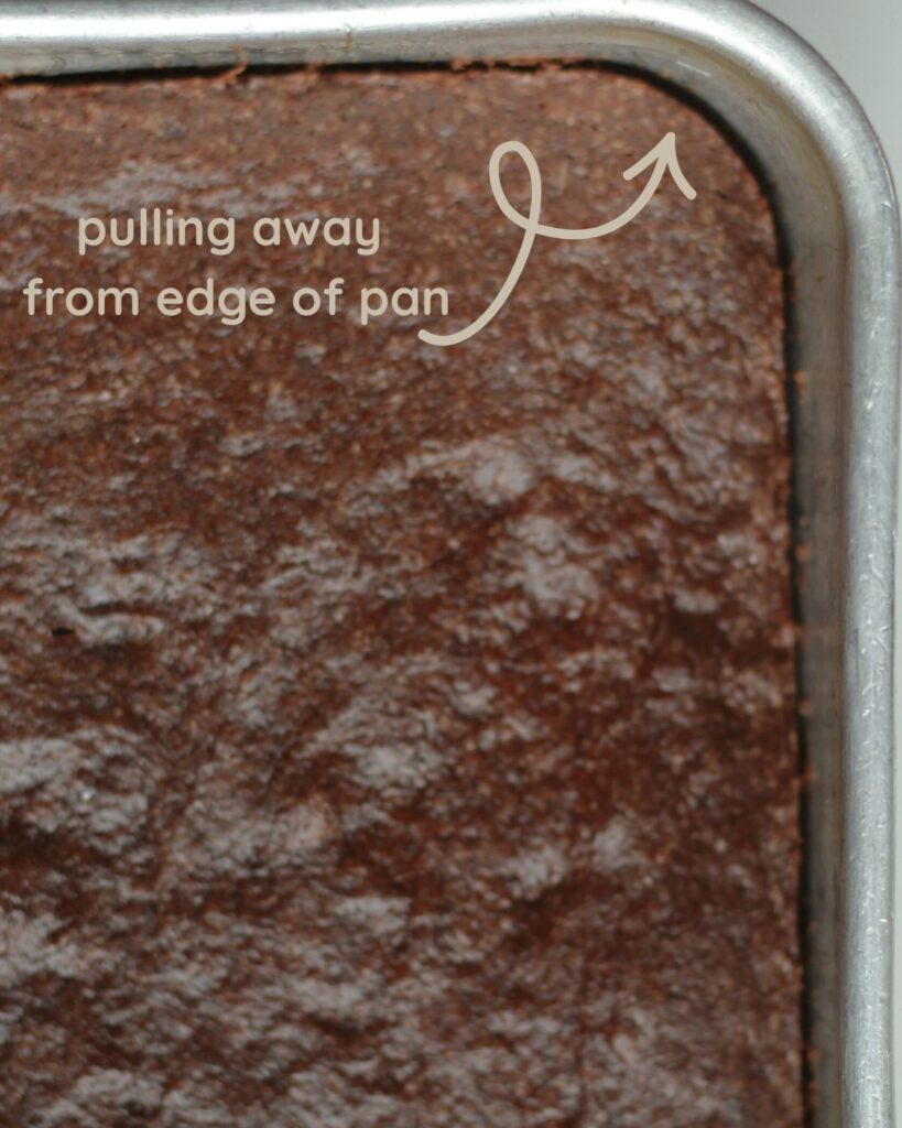 gf brownie edges pulling away from edge of pan