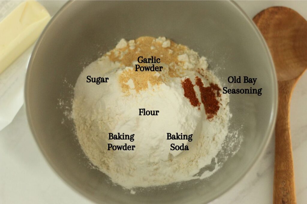 dry ingredients for diy Red Lobster biscuits in a bowl