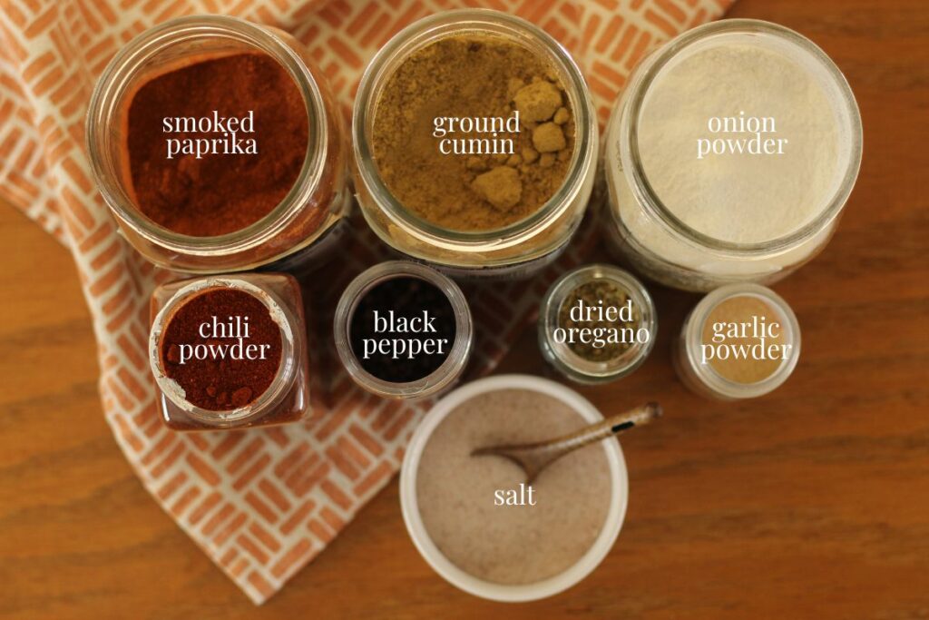 ingredients for homemade taco seasoning