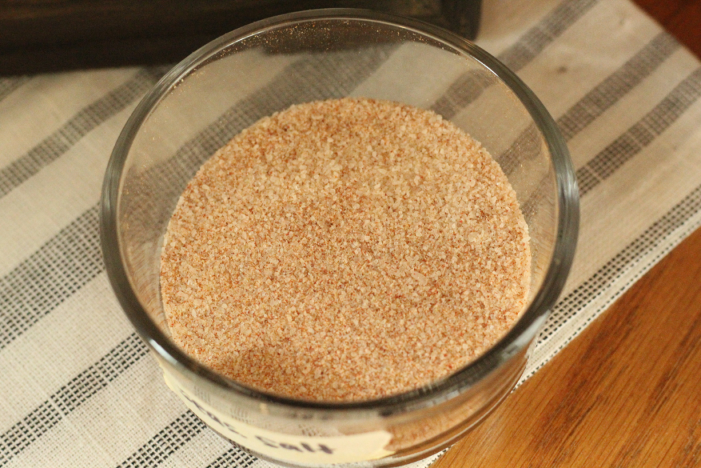 diy Lawry's style season salt in a glass container