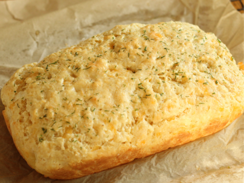 loaf of cheesy garlic quick bread